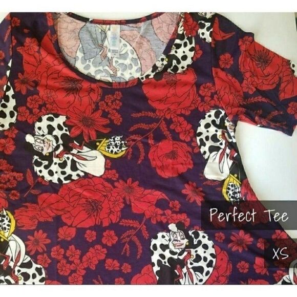 LuLaRoe Disney Cruella De Vil Perfect T XS - Picture 1 of 1